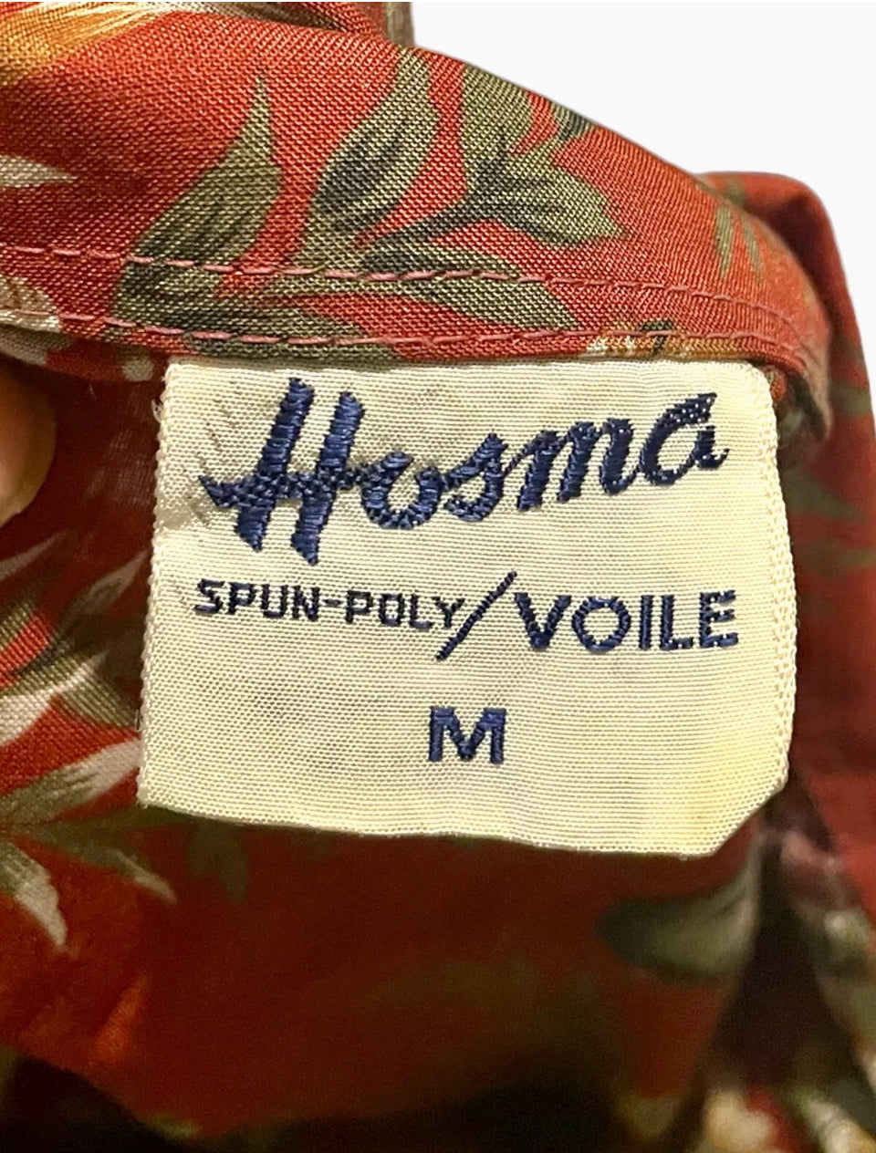 Vintage Hawaiian Shirt Men’s vintage 1970s Red Floral Print Short Sleeve Camp Collar Hosma Red Size Medium