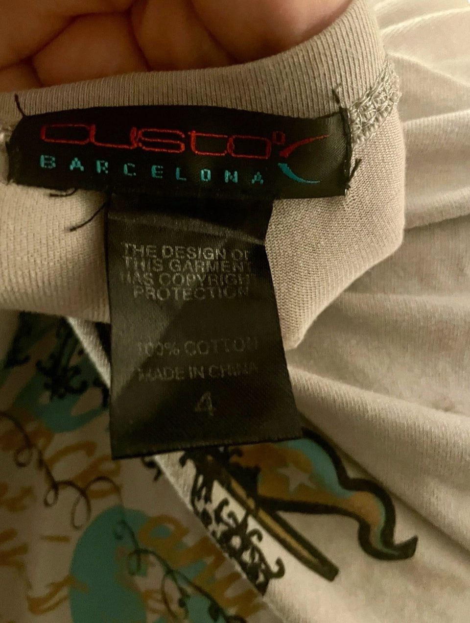 Custo Barcelona Women’s Vintage T-Shirt Y2K Custo Barcelona Rare Vintage Top Graphic Tee Size Medium