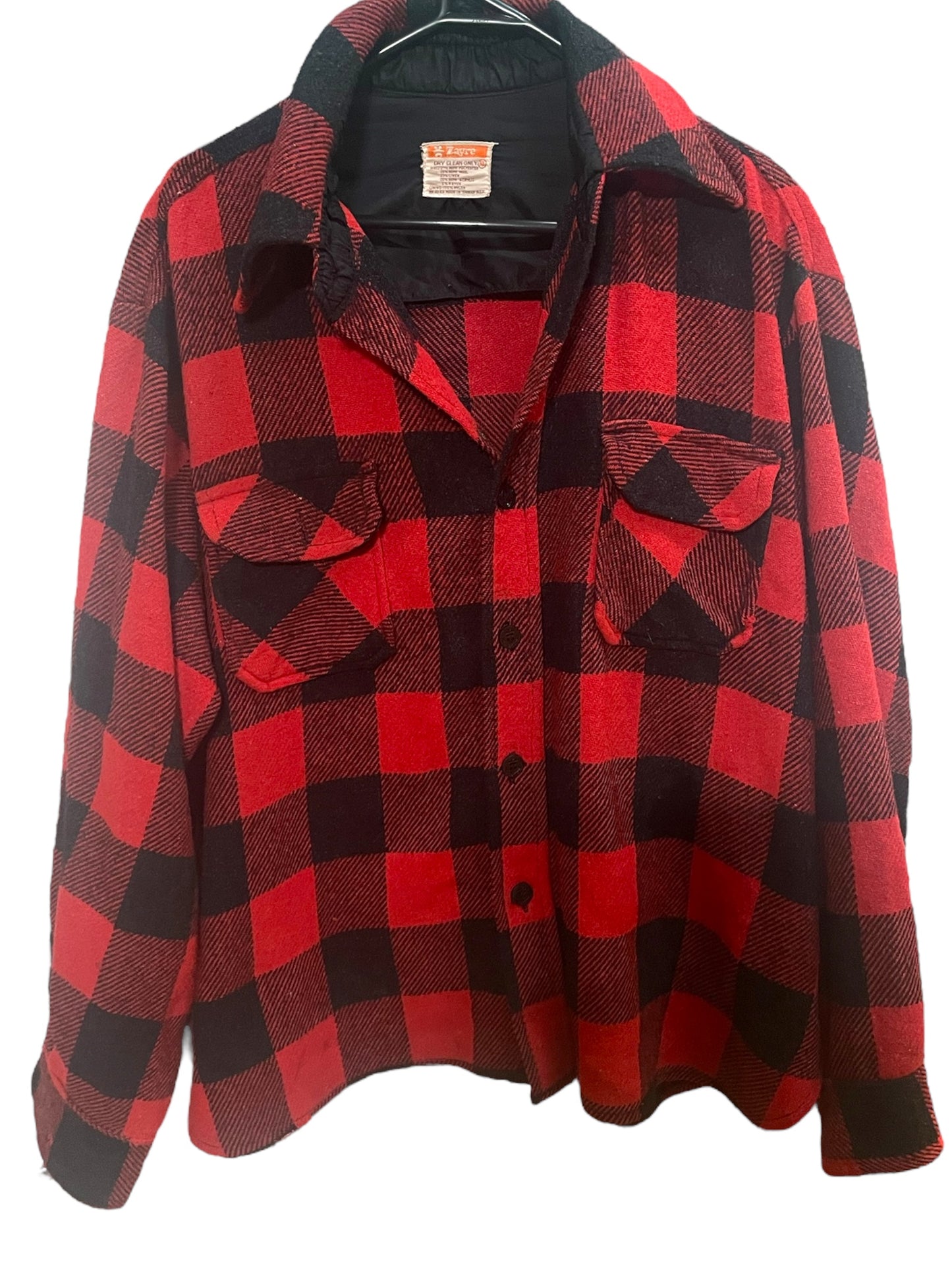 Men's Vintage Jacket 1950s Buffalo plaid Grunge Lumberjack Wool jacket Rare USA Zayre Vintage size XL