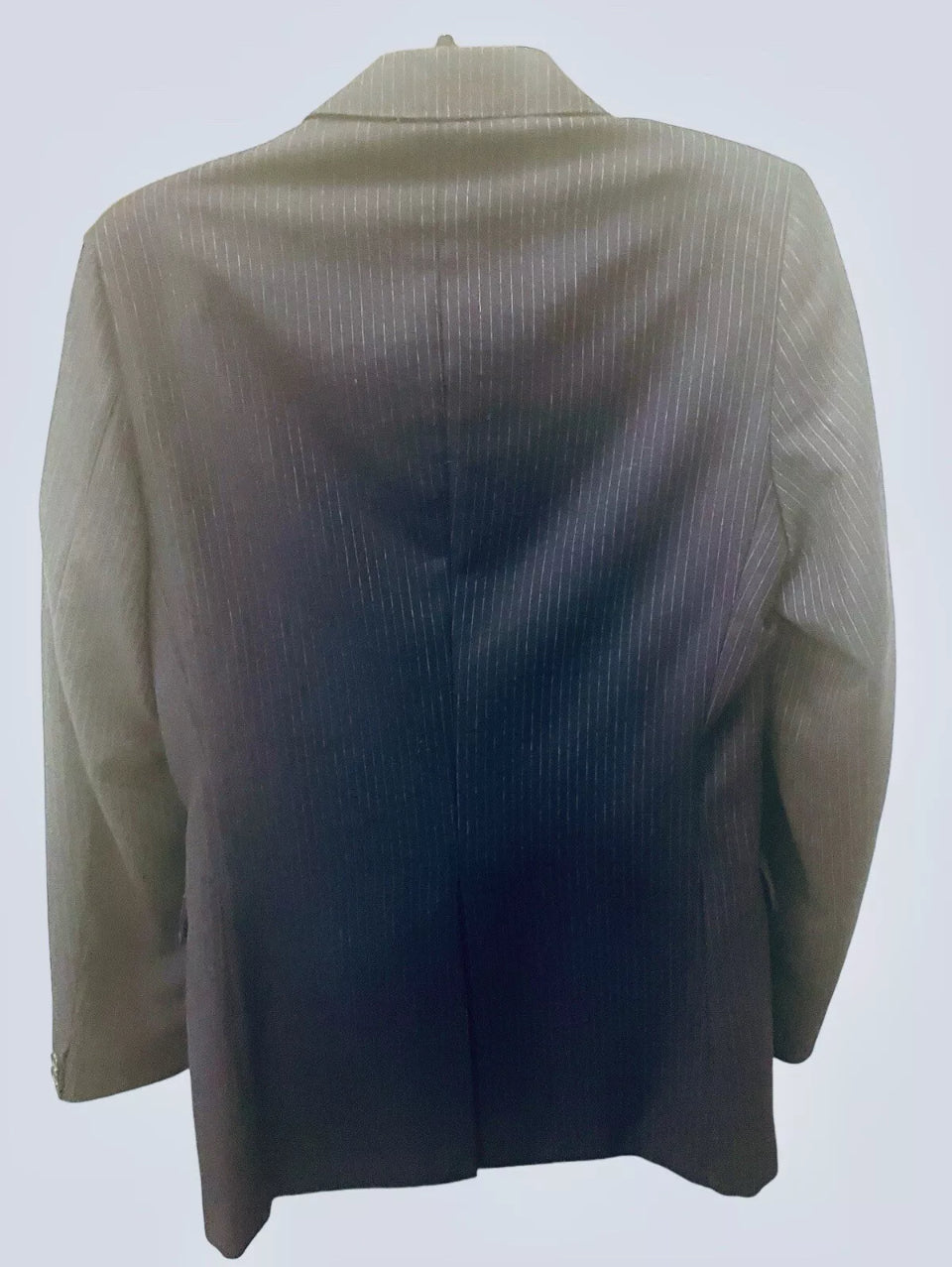 Vintage 1970s Blazer Men's Vintage Jacket Peter Brown Oxford Street Tailored Pinstripe Navy Blazer Pure Wool Size Medium
