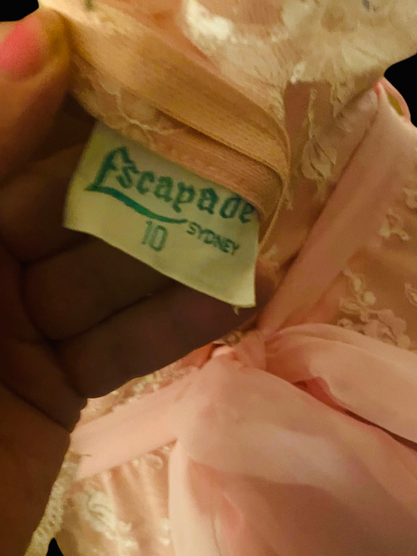 Vintage Dress 1960s Pink Lace Flocked Rockabilly Dress Princess Style Party Dress Ruffles Coquette Kawaii Size Small