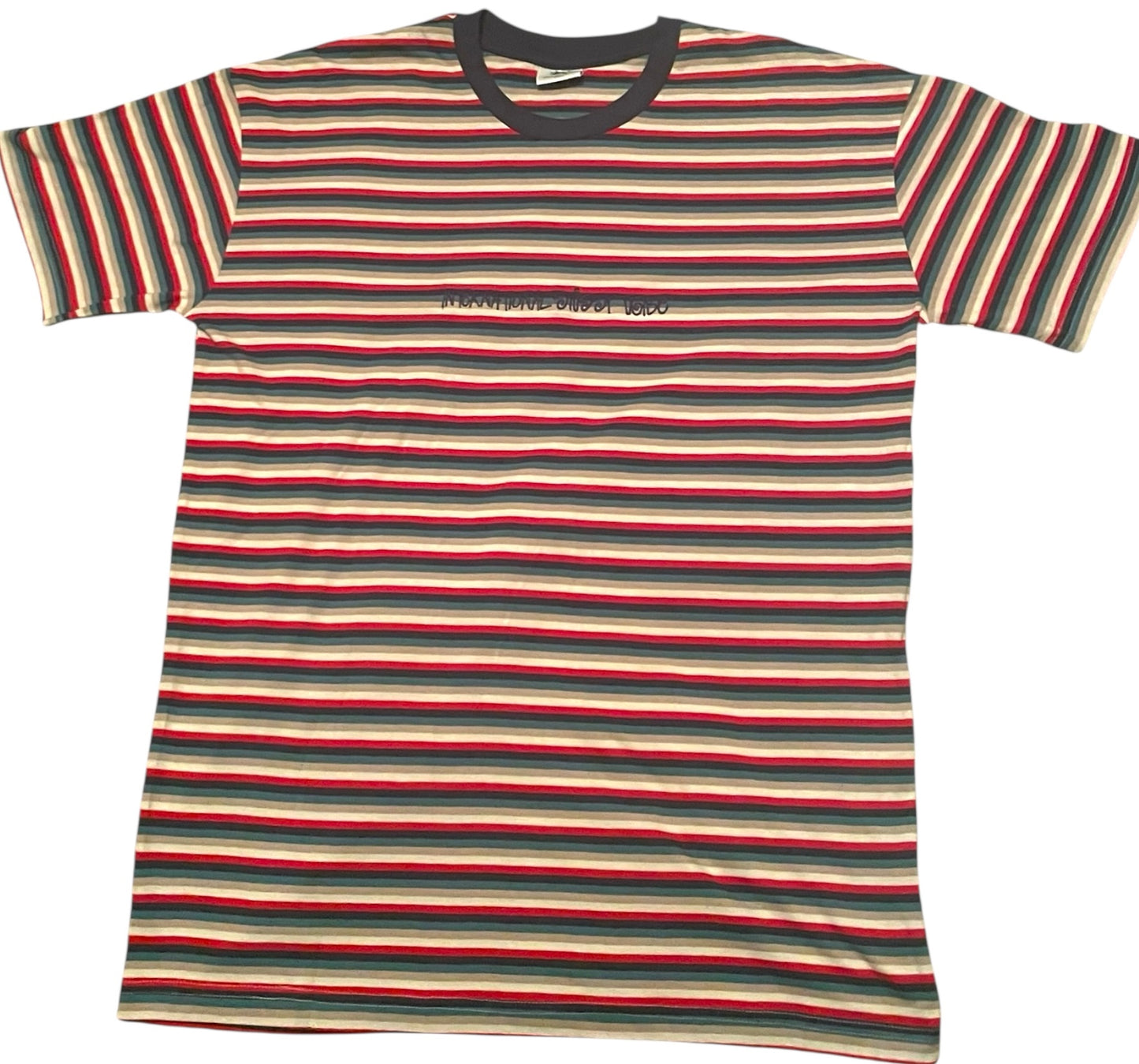 Stussy T-Shirt Vintage Y2K International Stussy Tribe Classic Stussy Striped Rare Size L