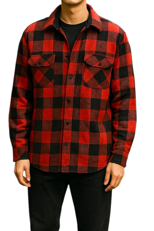 Men's Vintage Jacket 1950s Buffalo plaid Grunge Lumberjack Wool jacket Rare USA Zayre Vintage size XL