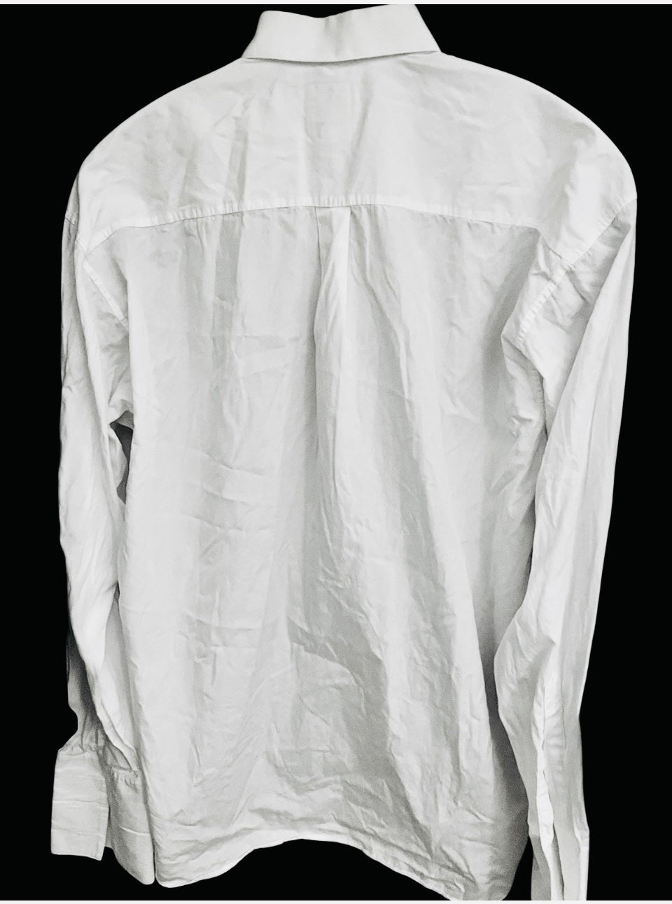 Men’s Vintage Shirt Tuxedo Shirt White Pleated Pure Cotton Classic Formal Dress Shirt XL