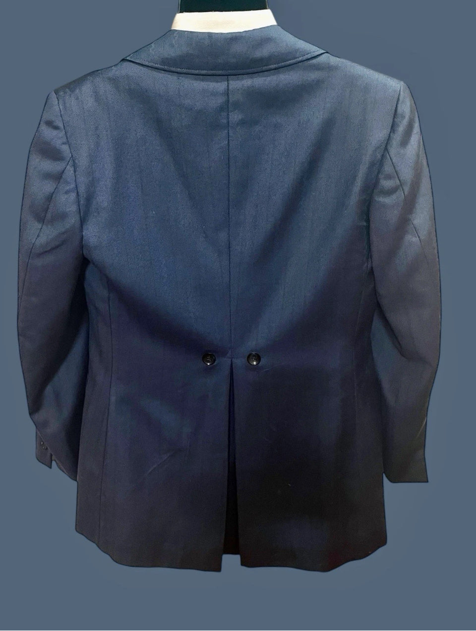 Vintage Blazer 1960s Men’s Jacket Blue Herringbone Pinstripe Tailored Retro Hipster Size M